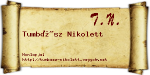 Tumbász Nikolett névjegykártya